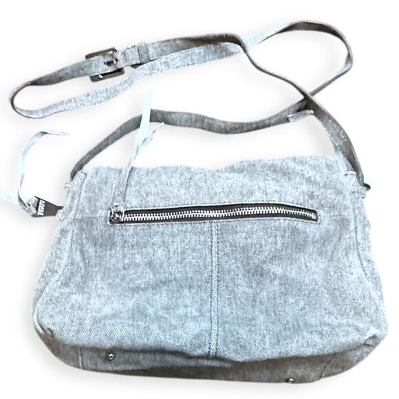 AIMEE KESTENBERG Women’s Light Blue Denim Fold-Over Flap Crossbody Bag - Picture 4 of 8